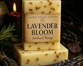 Jabón artesanal Lavender Bloom: hecho a mano y totalmente natural