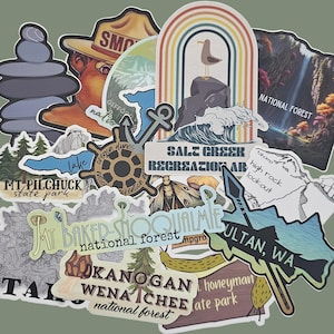 pacific northwest PNW waterproof uv-proof sticker pack