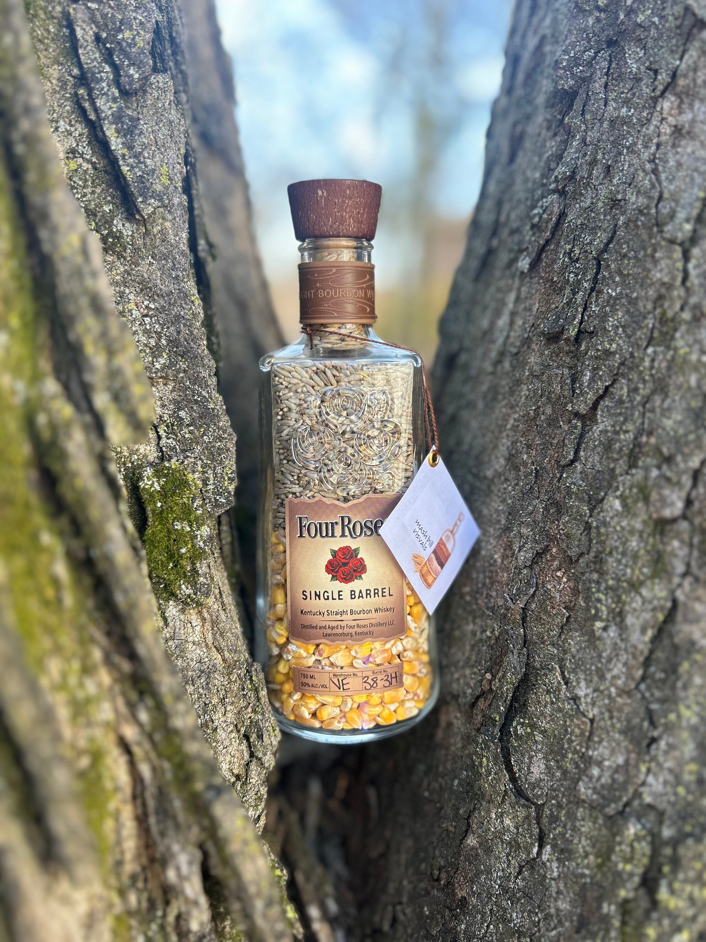 Four Roses Single Barrel Mash Bill Visualization Bottle Etsy