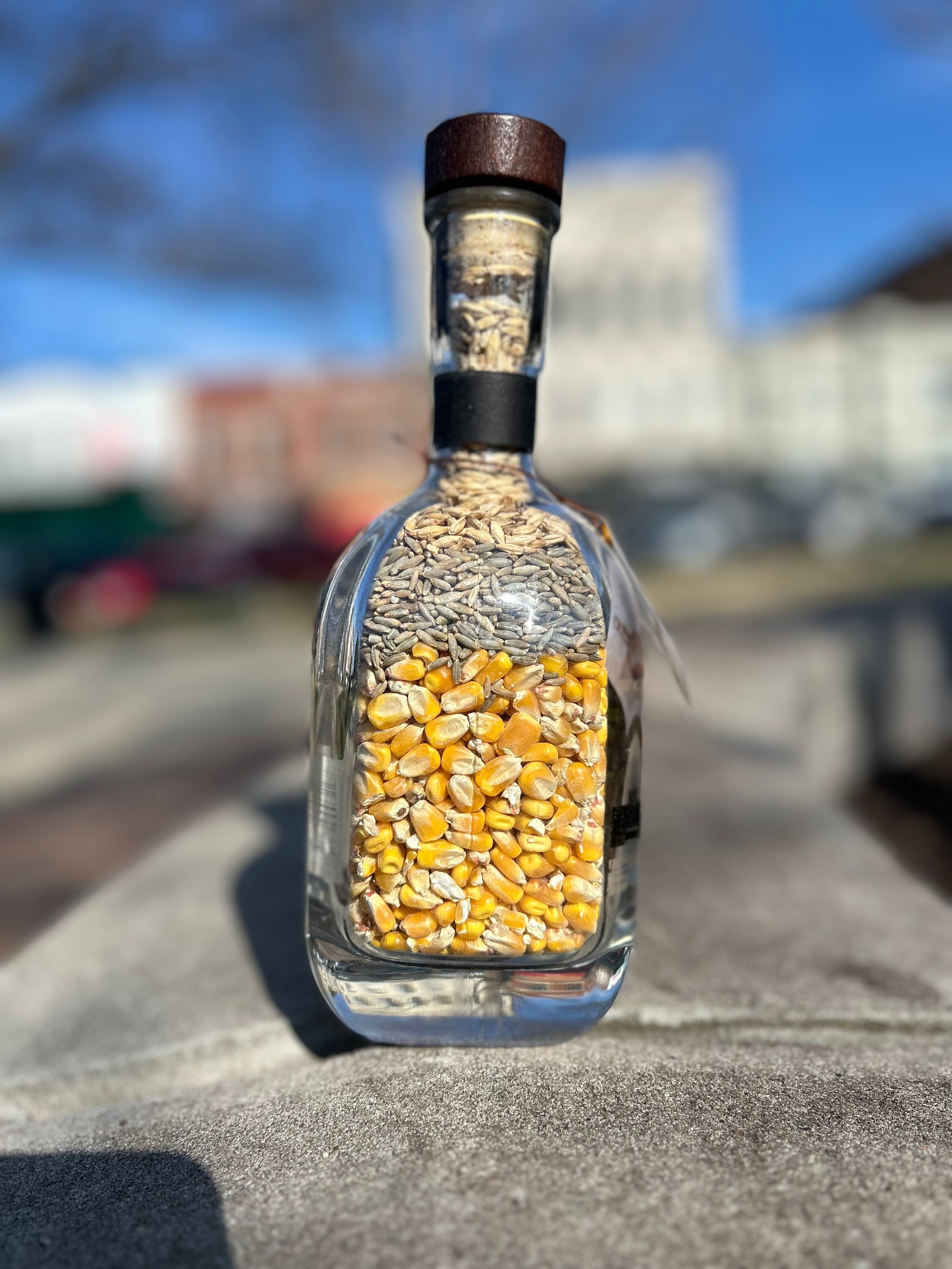 Woodford Reserve Historic Barrel Entry Mash Bill Visualization Bottle