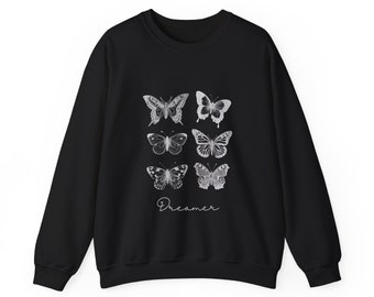 Dreamer Butterfly Sweatshirt | Valentine's Day Gift | Aesthetic Minimalistic Sweatshirt | Gift