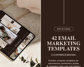 42 moderne e-mailmarketingsjablonen: bewerkbare Canva-nieuwsbriefontwerpen (pdf-download)