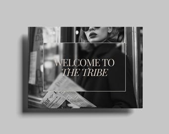 Bewerkbare bedankkaartsjabloon: luxe ontwerp voor eCommerce (Canva Edit, digitale download)
