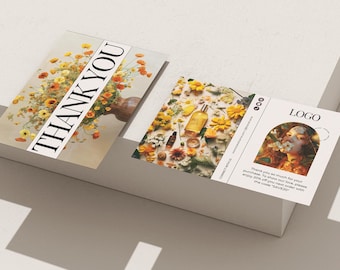 Bewerkbare bedankkaartsjabloon: mode, beauty, lifestylemerken (canva, digitale download)
