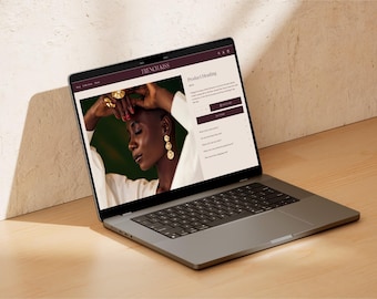 Shopify website template | Elegante webshop met redactionele inhoud | Modern e-commerce website design