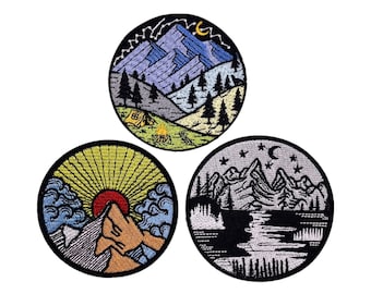 Mountain Landscape Patch | Wilderness Patch Adventure Patch Explorer Patch Hiking Patch Camping Patch Nature Patch Earth Patch