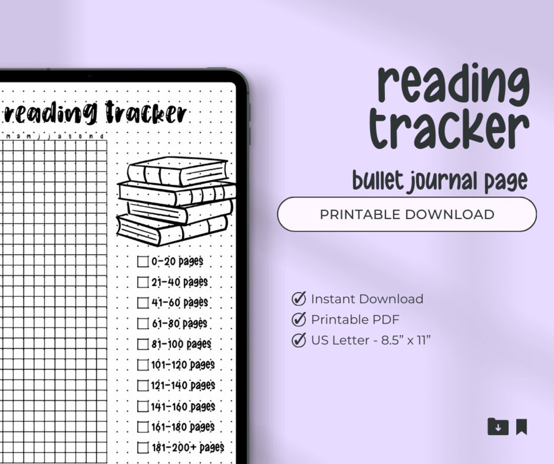 Printable Reading Log / Yearly Tracker / Book Tracker / Reading Tracker ...