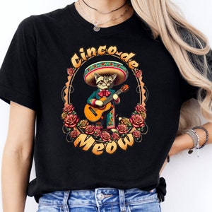 Cinco De Meow Mariachi Cat Lovers Cinco De Mayo T-Shirt Cinco De Meow Mariachi Cat Lovers Cinco De Mayo T-Shirt