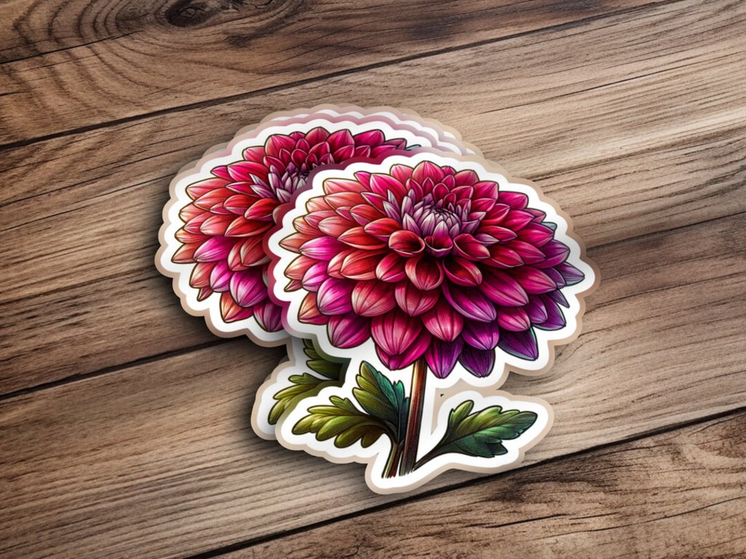 Dahlia Sticker, Cute Stickers, Kawaii Stickers, Dalia Decal, Stickers ...