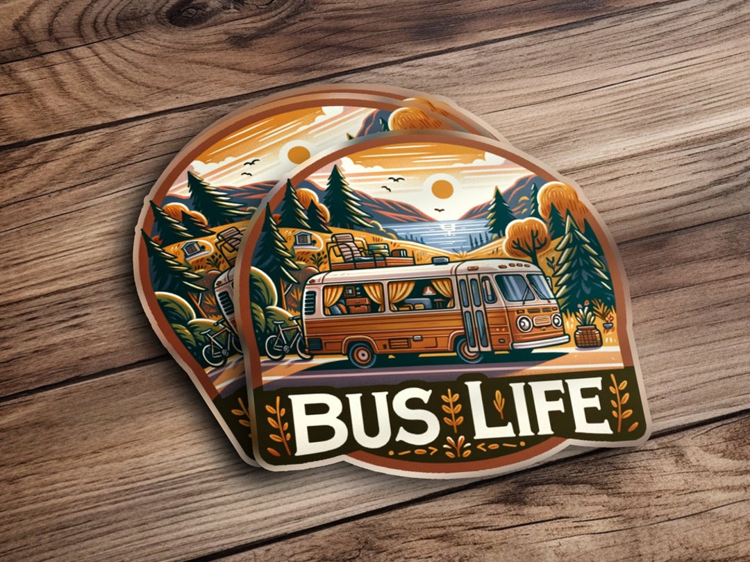 Vintage Bus Life Sticker, Retro Camper Van Decal - Etsy