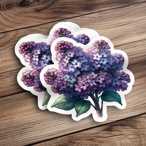 Pegatina de vinilo lila, pegatinas lindas impermeables y seguras para lavavajillas, pegatinas Kawaii, pegatinas de diario de álbum de recortes de planificador de computadora portátil de botella de agua