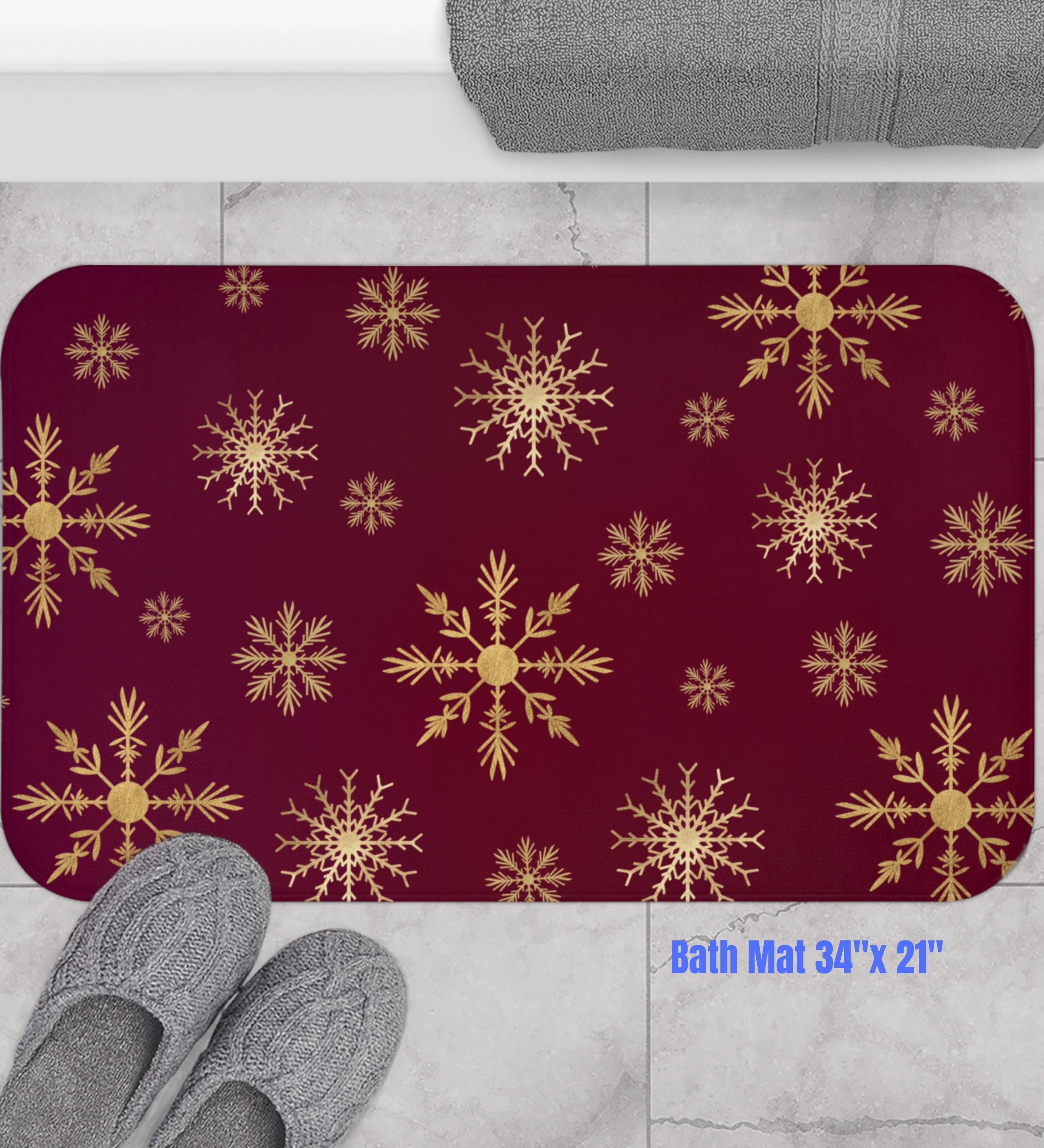 thumbnail image 2 of CARO Holiday Red & White Snowflake Cotton Towel Set – Bath, Hand, Finger Tip 2 of 5