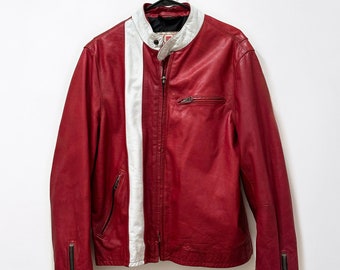 Vintage Gap Red Leather Jacket, size Medium