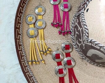 Concho earrings, handcrafted dangle earrings, handmade jewelry