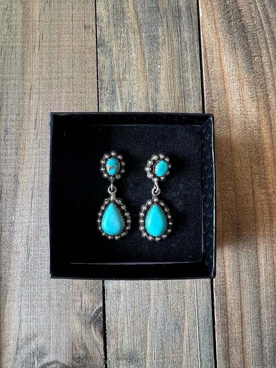 Authentic Turquoise Dangle Earrings - image 4