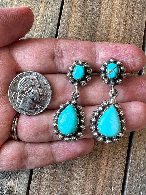 Authentic Turquoise Dangle Earrings - image 5