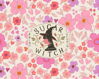 NAADLOZE PATROON Valentijnsdag bloemmotief, grillig herhaalbaar patroon tegel downloaden