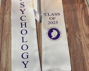 Custom Graduation Stole: Personalized Satin Sash
