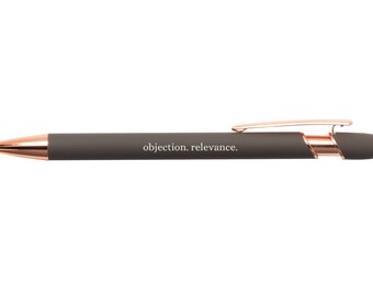 Objection Gel Ink Pen - Attorney Lawyer Gift - Blue Ink