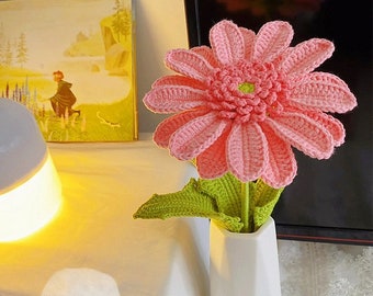 Patrón de crochet de flor de gerbera, patrón de ramo de flores de crochet patrón de flor de crochet flor de boda, patrón de crochet digital flor de gerbera