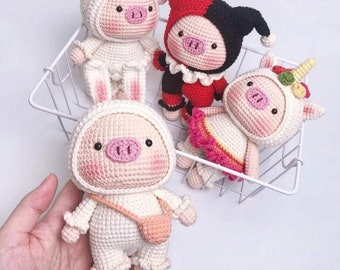 The bunny pig crochet pattern, Crochet Patterns, Crochet Pattern, Plushie Pattern, Piggy Pattern, Cute Pig Plushie Pattern, Crochet Piggy