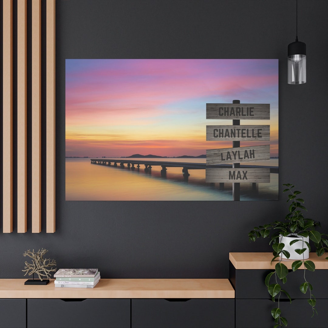 Personalised Family Multiname Custom Canvas Wall Art Personalised