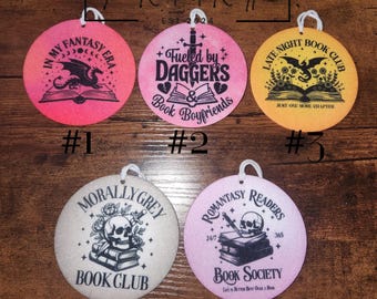 Funny Bookish Car Air Freshener: Booktok Gift, Felt Freshie