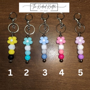 Cute Silicone Keychain Gift For Girlfriend Birthday Small Pretty Gift For Girls Women Flower Keychain For Luggage Purse Keys Keychain Charm