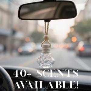 Handmade Hanging Car Diffuser | Long-Lasting Car Air Freshie| Custom Scent| Diamond Bottle Shape| Gift for Driver| Birthday Gift for Anyone