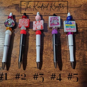 Funny Book Lover Pen: Sarcastic Sayings, Beaded Design