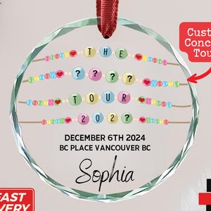 Custom Concert Tour 2025 Ornament, Personalized Music Festival 2025 Ornament, Music Lover Gift
