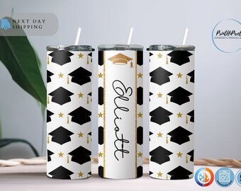 Personalized Name Tumbler with Straw and Lid, Personalized Graduation Tumbler, Class of 2024 Tumbler, Graduation Party, Graduation Gift