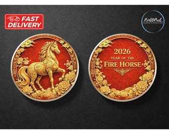 2026 Year Of The Fire Horse Coin, Chinese New Year Gifts, Lunar New Year 2026 Keepsake, Zodiac Asian Culture Decoration Gift