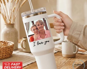 Nana Tumbler, Personalized Nana Photo 40oz Tumbler, Custom Nana Gifts, Great Nana Gifts, Promoted to Nana, Gifts for Nana