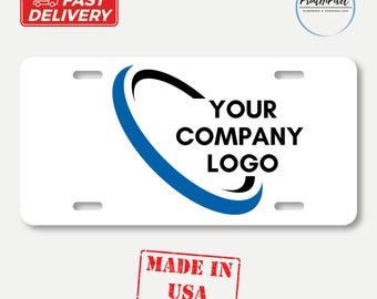 Custom Company Logo License Plate, Company Name Bulk Front Car Plate, Company Swag & Event Favors, Corporate Gifts, Custom Branded Accessory