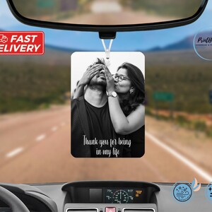 Memory Car Air Freshener, Personalized Car Accessory, Unique Car Fragrance Gift, Photo Keepsake, Car Air Freshener with Picture,Gift for Him