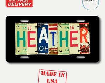 Name License Plate, Custom License Plate Alphabet Name Front Car Plate, Gift for Car Lover