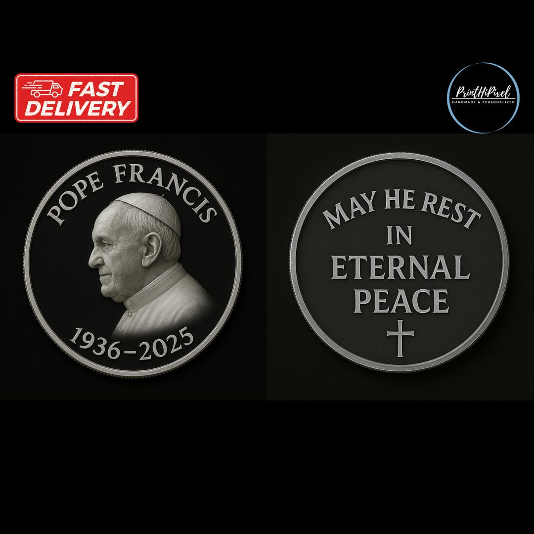 Pope Francis Memorial Coin - Catholic Collectible Brass Token - Limited ...