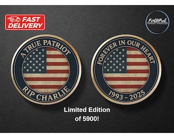 RIP Charlie coin, Charlie Memorial Coin, Patriot Gifts For Republican, Justice For Charlie, Pray For Charlie Coin
