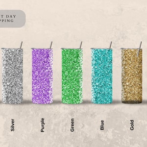 Personalized Glitter Name Tumbler, Custom Tumbler Glitter Effect, Silver Glitter Tumbler, Beach Tumbler, Summer Tumbler,Glitter 20oz Tumbler