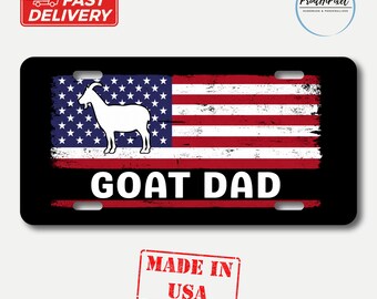 Goat Dad License Plate, Custom Goat Dad car decor accessory, Funny Fathers Day Gift for Car Lover