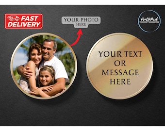 Custom Coin with Photo and Text, Personalized Your Own Collectible Coin, Wedding Photo Keepsake, Anniversary Photo Gift