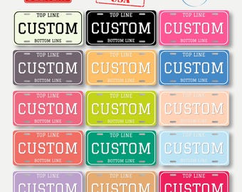 Personalized Aluminum License Plate, Custom Color Name Front Car Plate, Company Swag & Event Favors, Boyfriend Car Gift, Gift for Car Lover