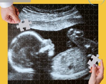 Pregnancy Announcement Gift for New Dad: Custom Ultrasound Photo Puzzle