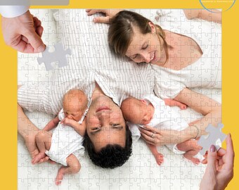 Dad gift from Twins: Custom Father of Twins Photo Puzzle