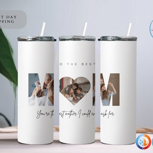 Personalized Photo Tumbler with Straw, Tumbler for Mother, Custom Gift, Gift for MOM, Personalized Mom Tumbler with Photos, 20 oz Tumbler