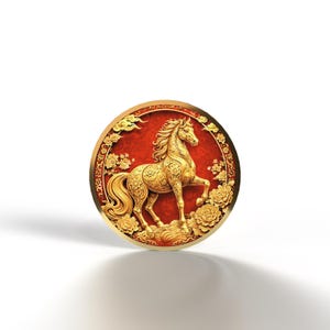 2026 Year Of The Fire Horse Coin, Chinese New Year Gifts, Lunar New Year 2026 Keepsake, Zodiac Asian Culture Decoration Gift zdjęcie 2