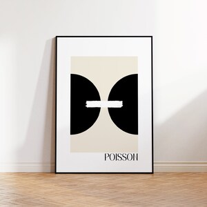 Pisces Poster, Astrology Print, Star Sign Art, Modern Wall Art Decor, Minimalist Digital Prints, Boho Style Art Prints, Gift for Pisces