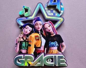 Kpop Demon Hunters Cake Topper