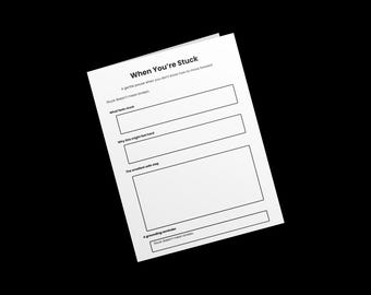 Wanneer je vastzit Afdrukbaar: een zachte reset voor overweldiging en beslissingsmoeheid